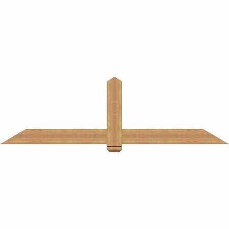 Ekena Millwork Eugene Smooth Timber Gable Bracket, Western Red Cedar, 84"W x 24"H x 5 1/2"D x 5 1/2"F, 7/12 Pitch GBW084X24X0606EUG00SWR